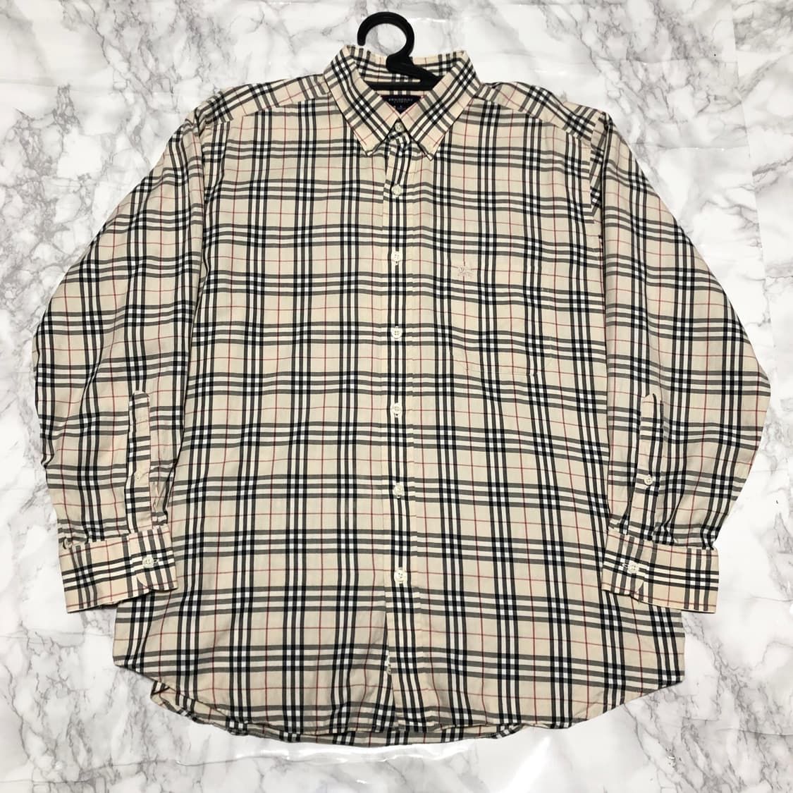 버버리 노바체크 셔츠 남성용 상품이미지1