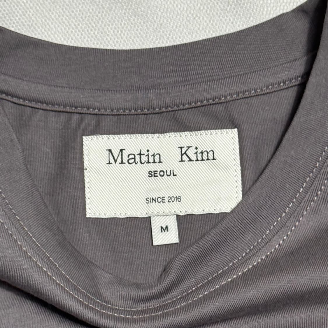 M 새상품 마뗑킴 여성용 그레이 반팔 티셔츠 상품이미지4