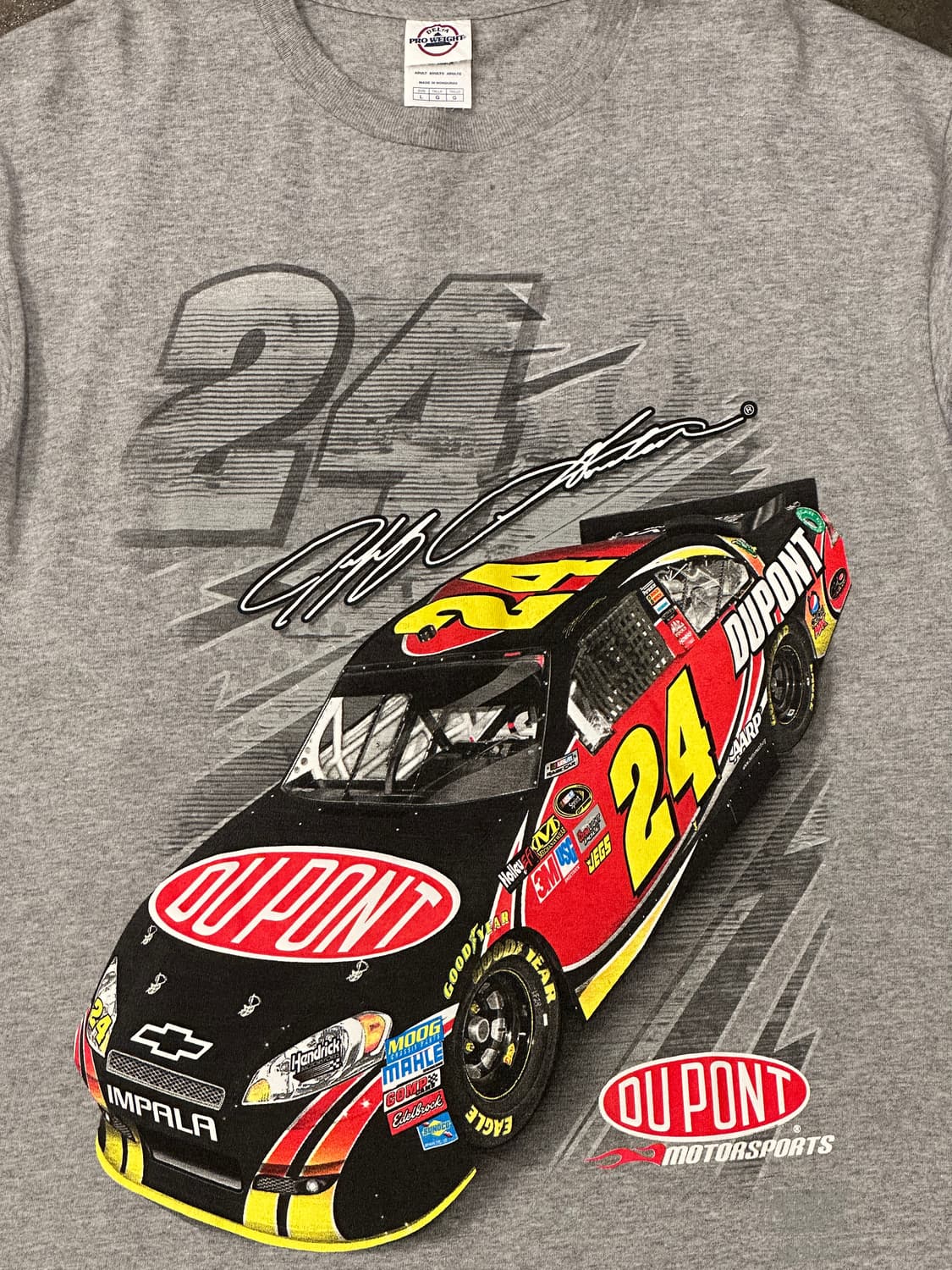 90s DELTA NASCAR 듀폰 24 롱슬리브 그레이 L 상품이미지3