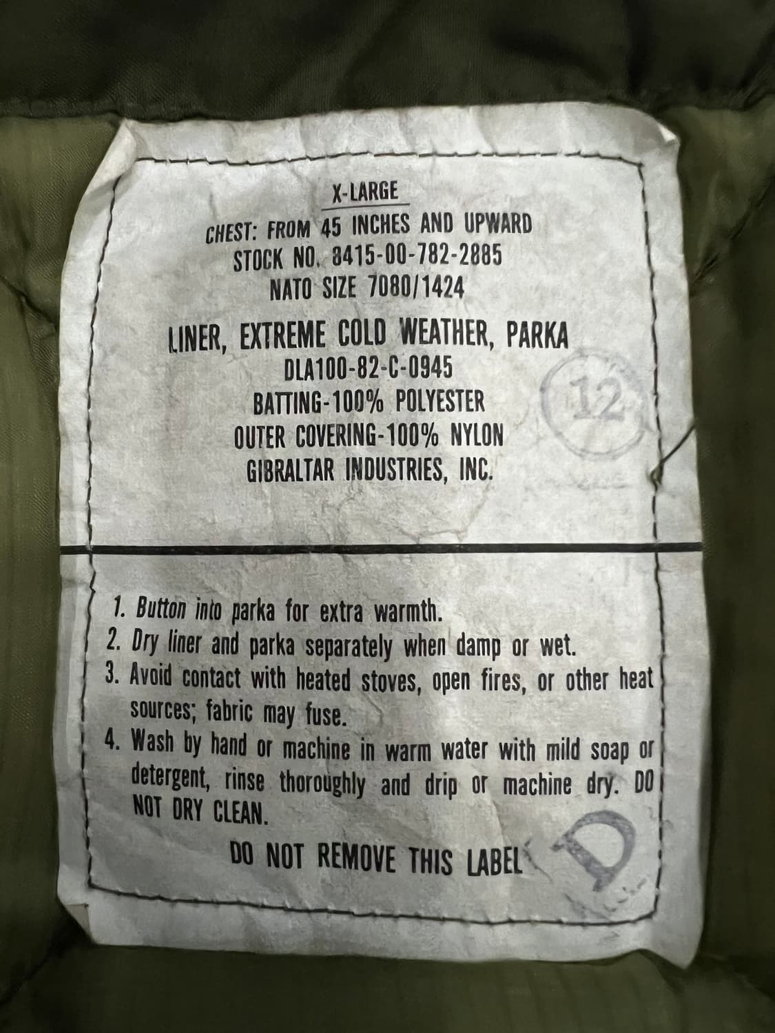 (XL) M65 피쉬테일 오리지널 개파카 상품이미지4