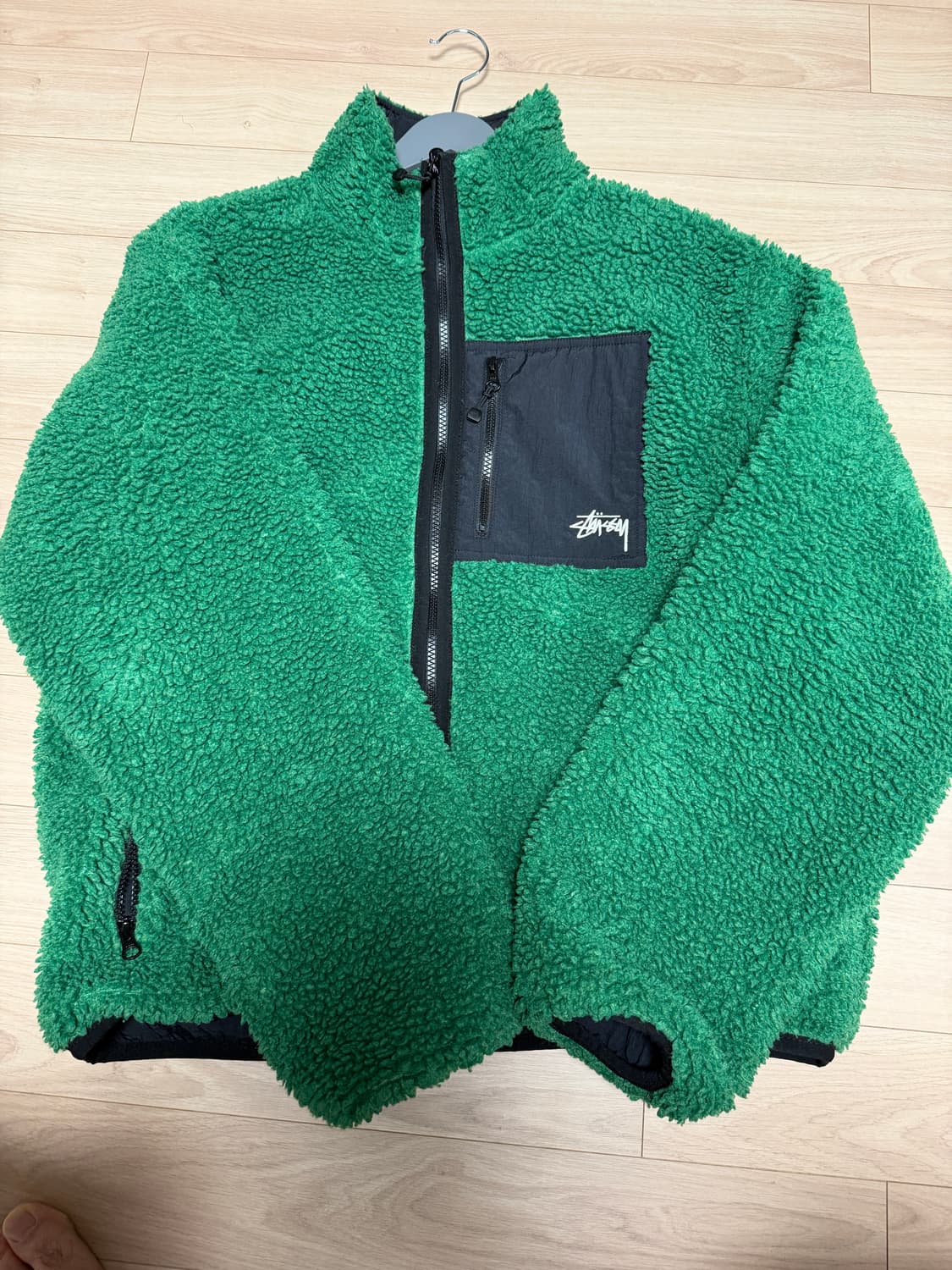 스투시 쉐르파 리버시블 자켓 그린 L 상품이미지2