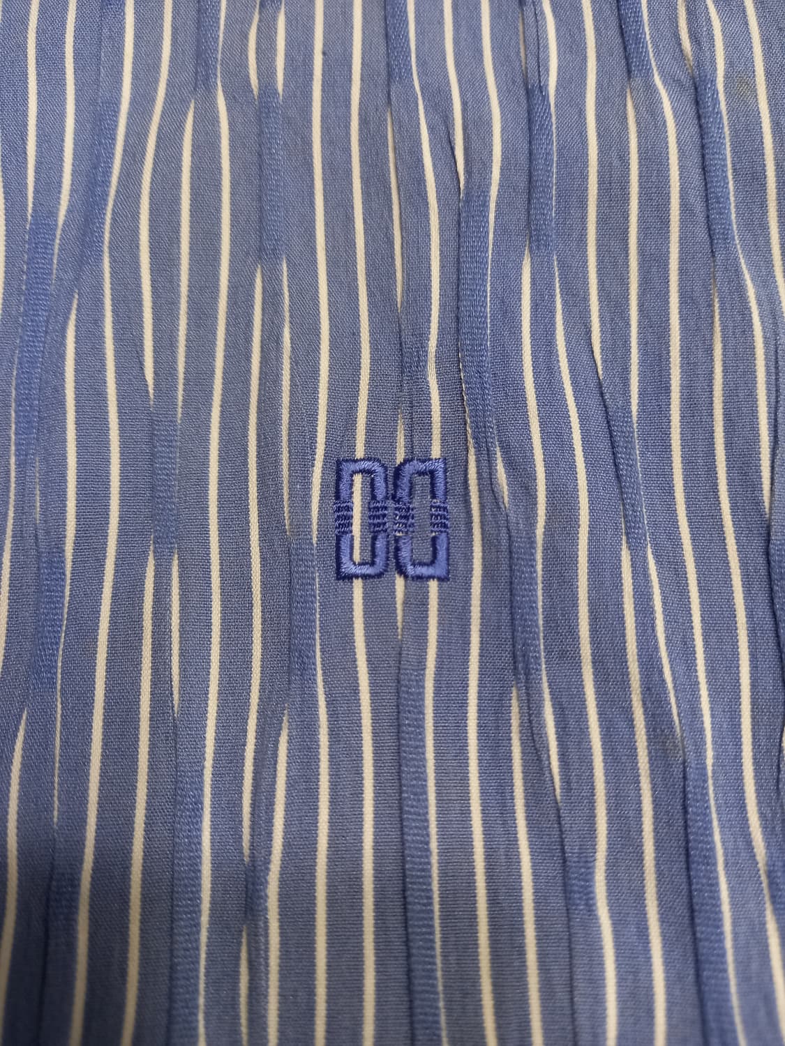 L100 DAKS 엠보싱 스판 드레스셔츠 블루 L-686 상품이미지5