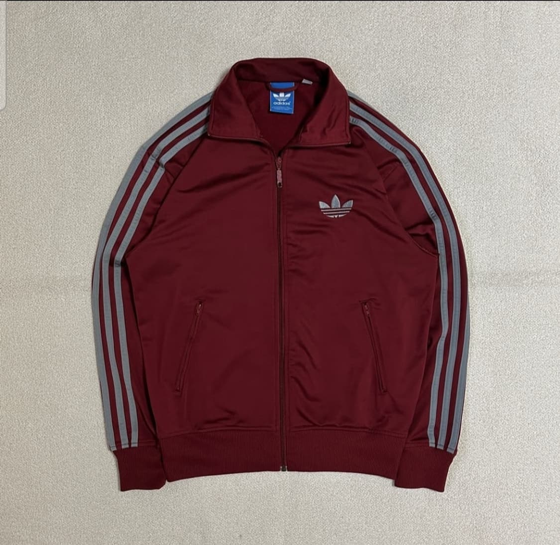 아디다스 버건디 실버그레이 파이어버드 트 랙탑 상품이미지1