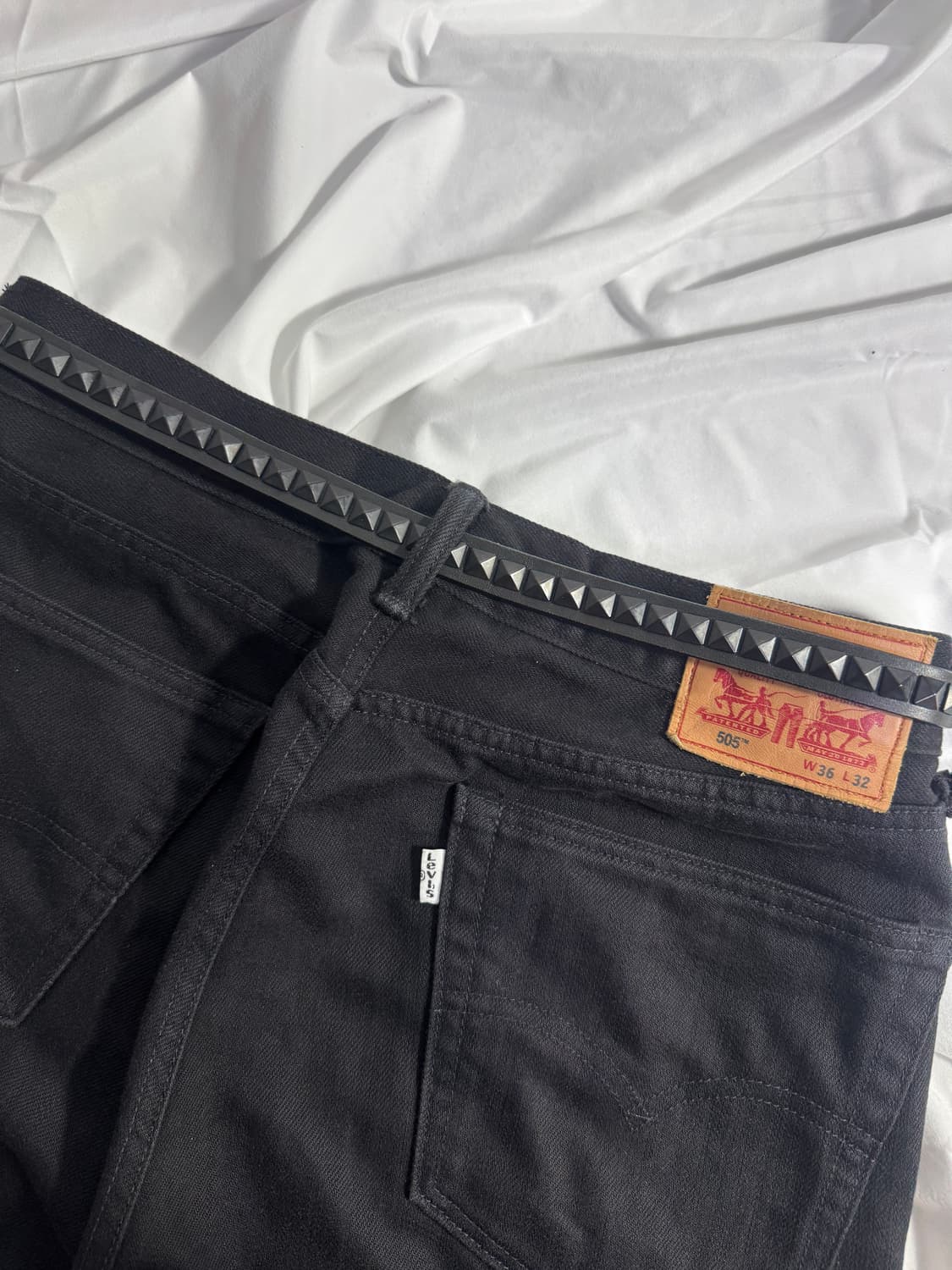 빈티지 스터드 레더 벨트 y2k 펑크 상품이미지3