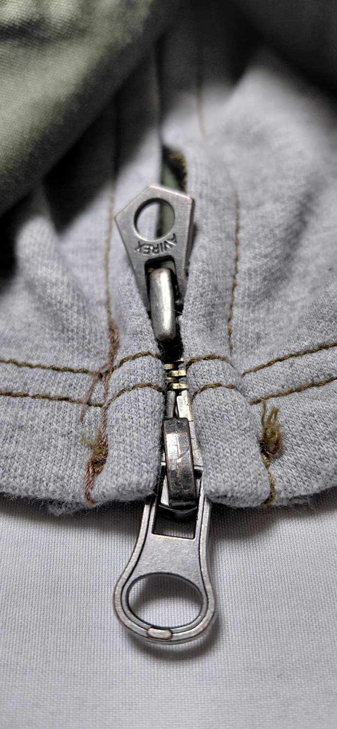 [M] 아비렉스(AVIREX) 밀리터리 패치 레이어드 반팔 후드 셔츠 상품이미지10