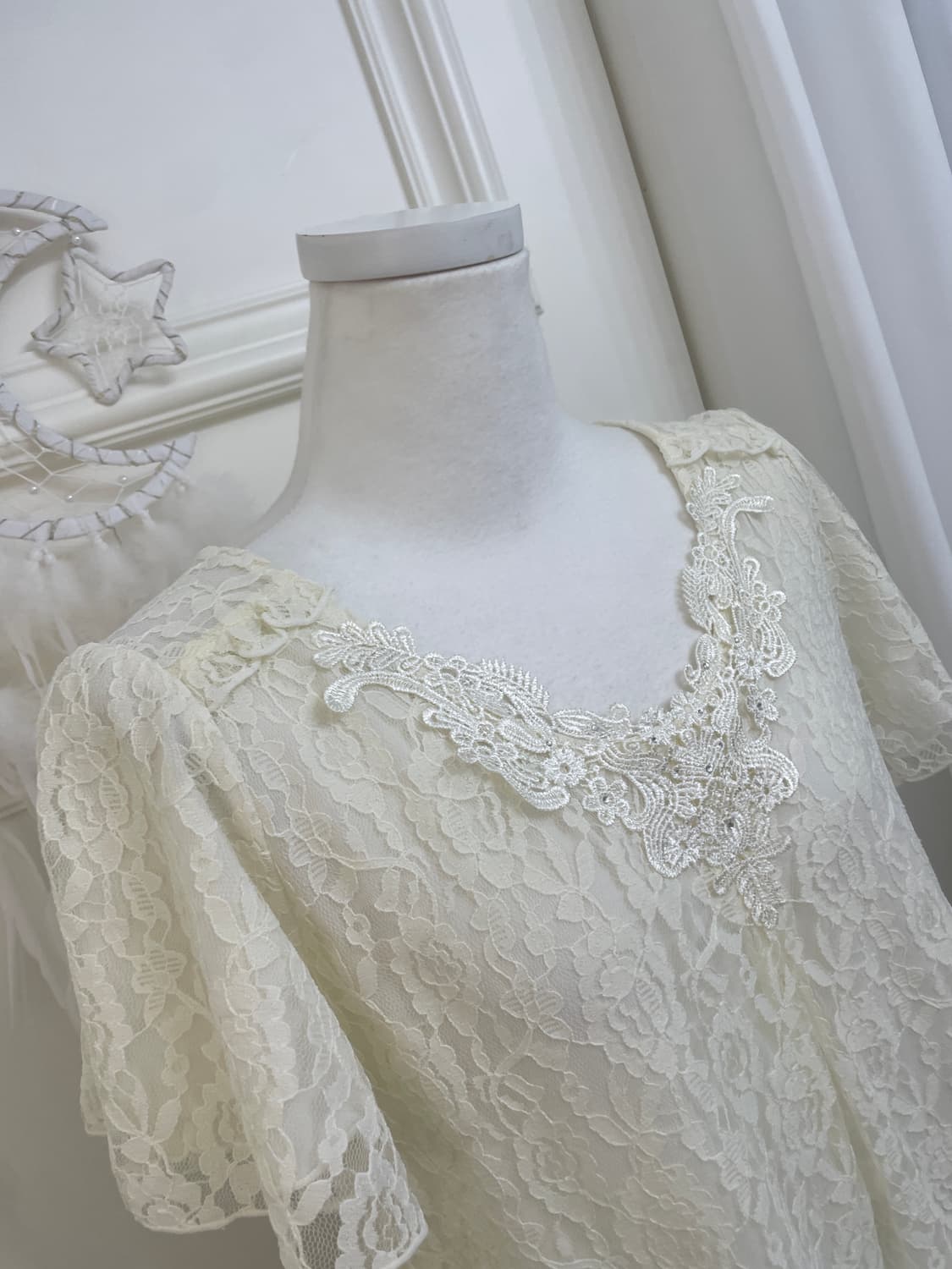 AXES FEMME ivory lace blouse(size-M 상품이미지7