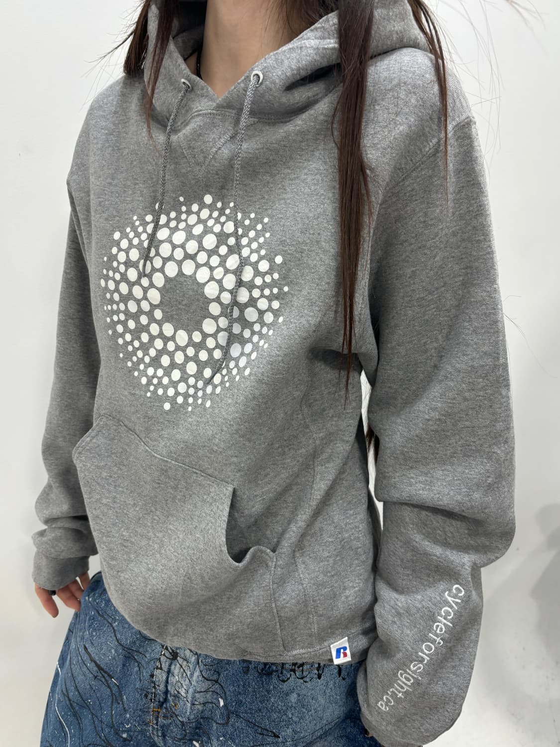 90s올트스쿨 러셀그레이후드  상품이미지4