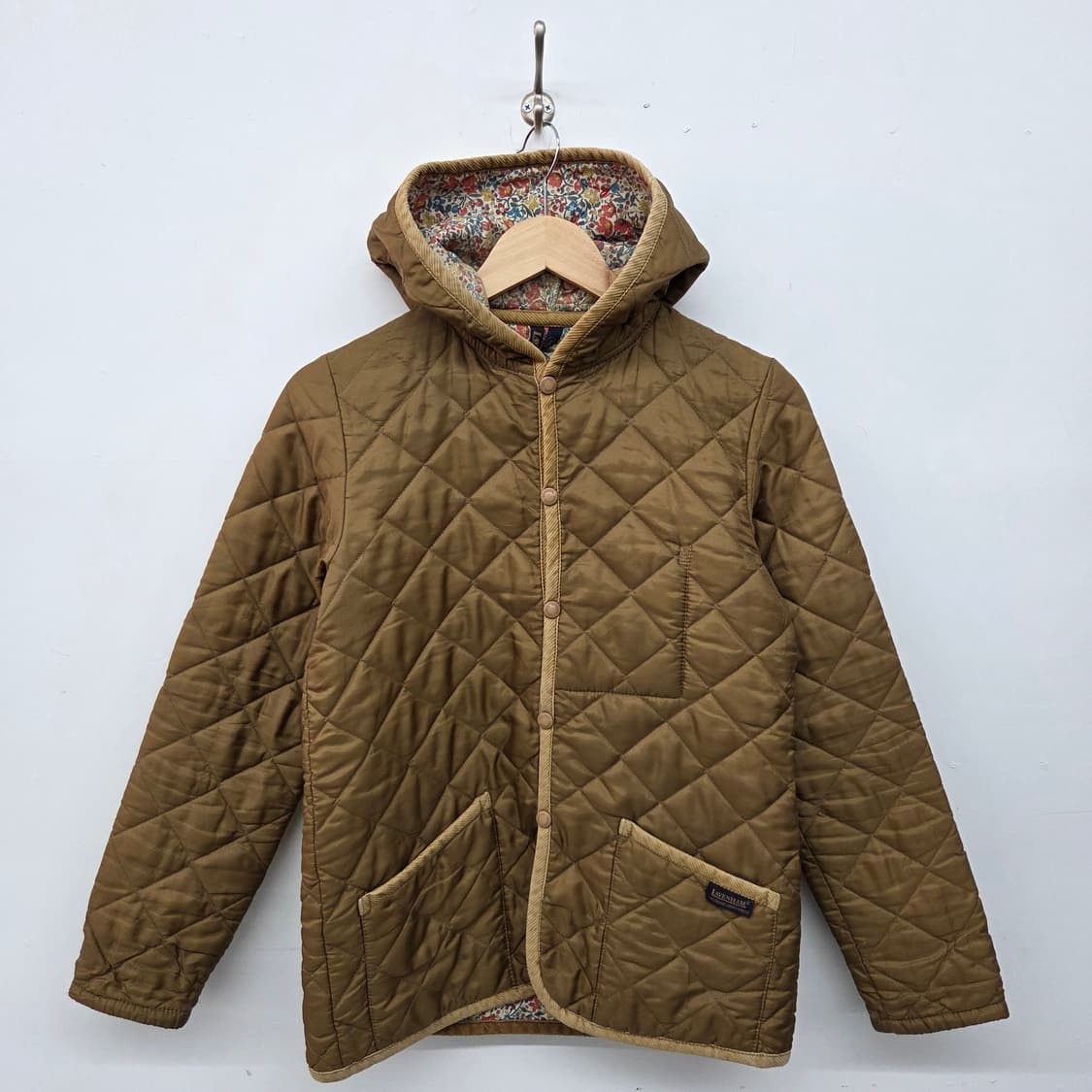 라벤햄 퀼팅 후드 자켓 브라운 여/S 상품이미지1