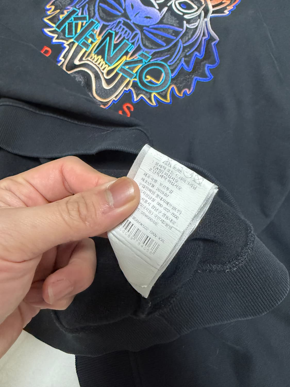 [백화점판,XXL] 겐조 타이거 맨투맨 블랙 상품이미지5