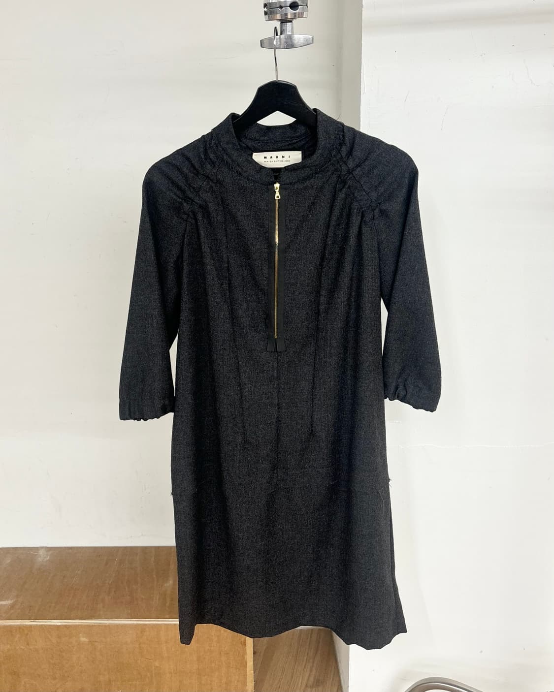 마르니 차콜 울 혼방 집업 원피스 상품이미지1