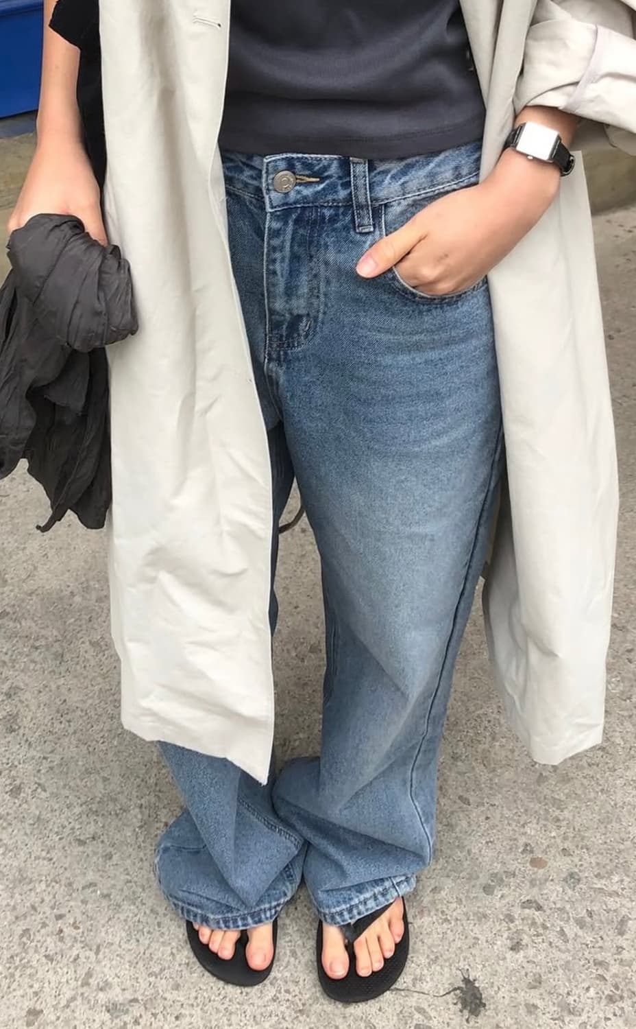 민유 프렌치 워싱 데님 상품이미지1