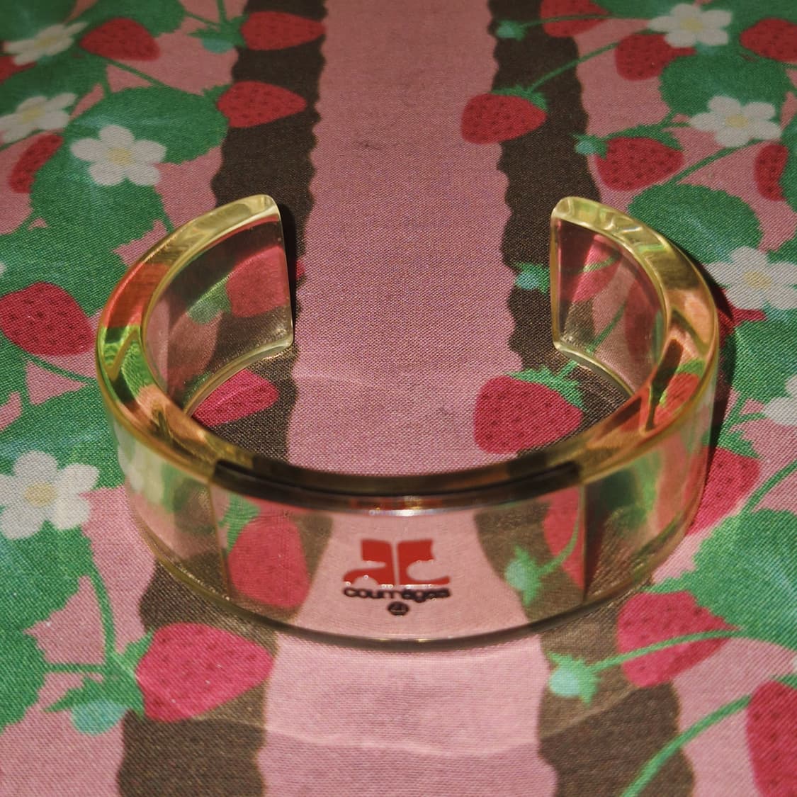 90s 꾸레쥬 실버925 스포티 클리어 뱅글 상품이미지8