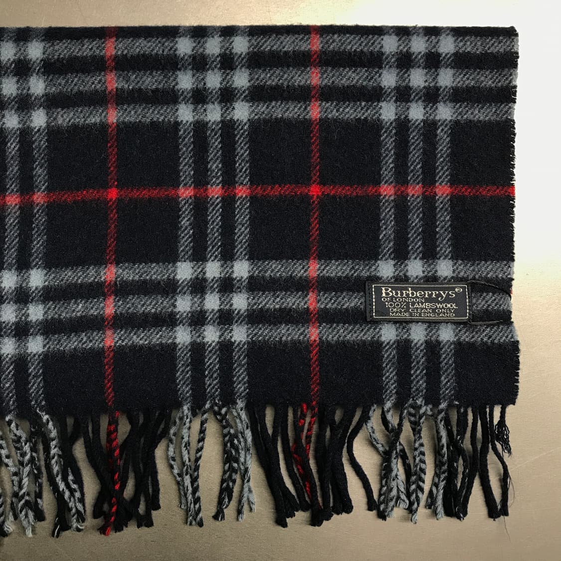버버리 정품 램스울 머플러 네이비 상품이미지3