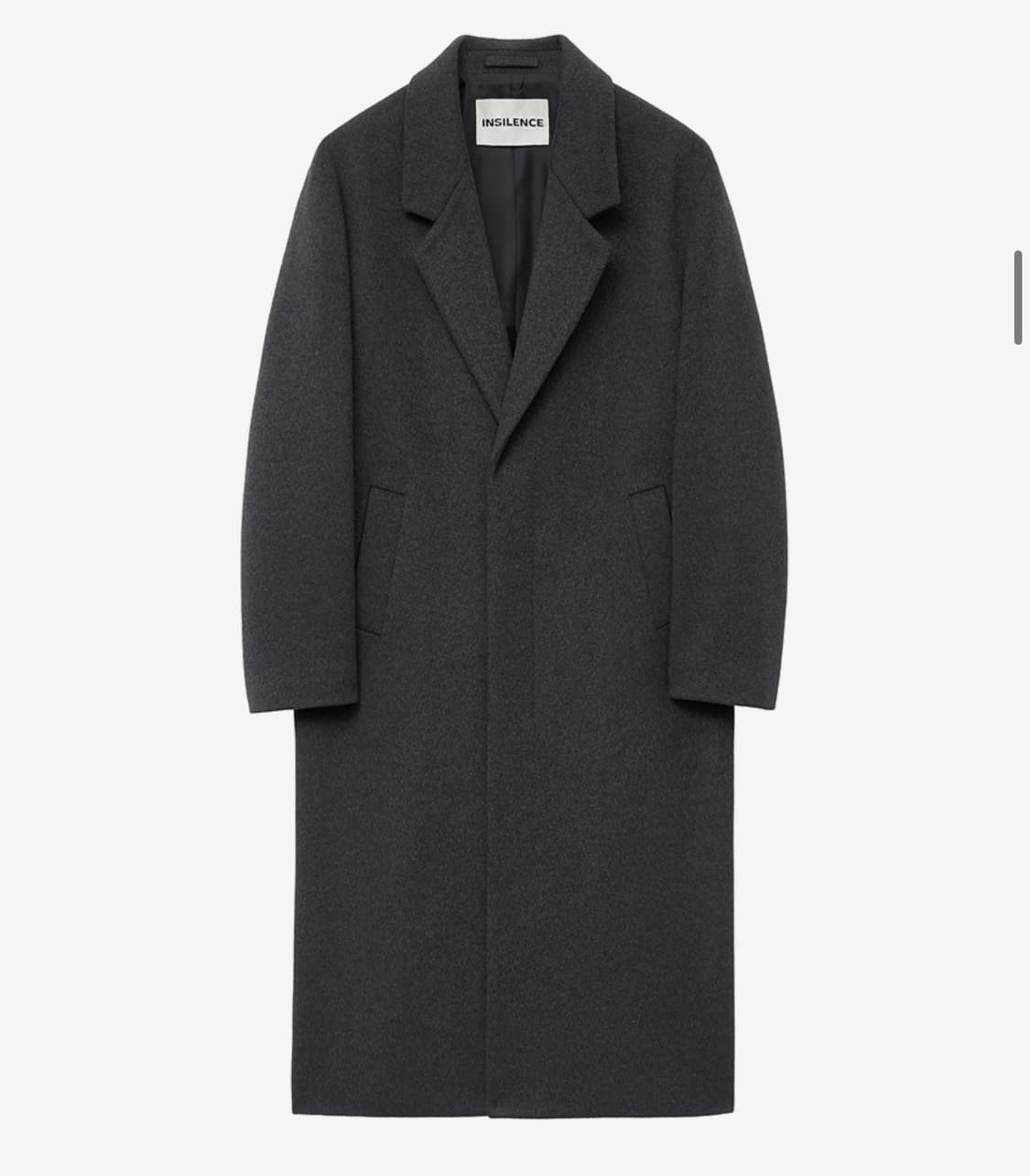 오늘만) 인사일런스 마펠 캐시미어 싱글 코트 MELANGE GREY M 상품이미지2