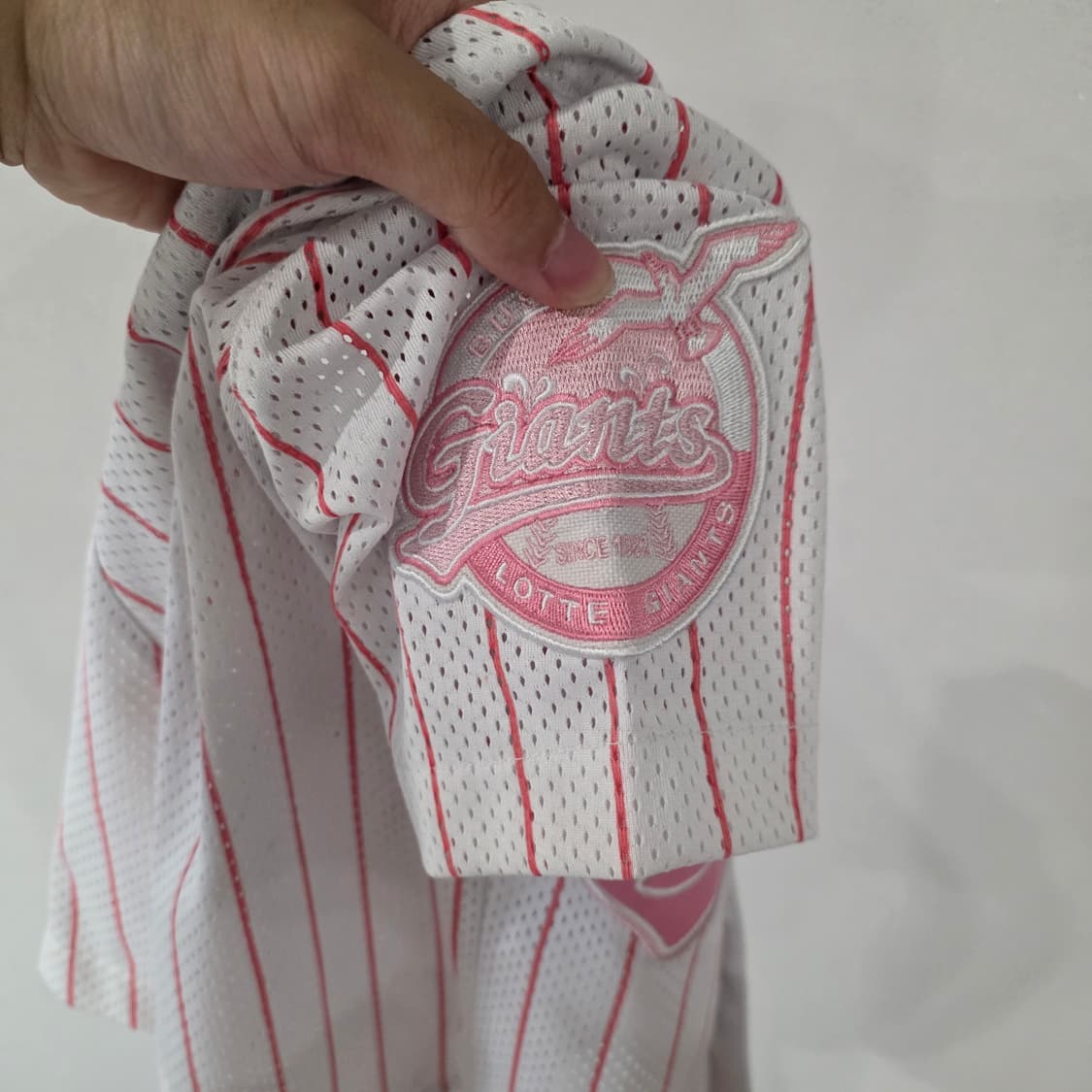 롯데자이언츠 핑크 스트라이프 유니폼 3사이즈 상품이미지6