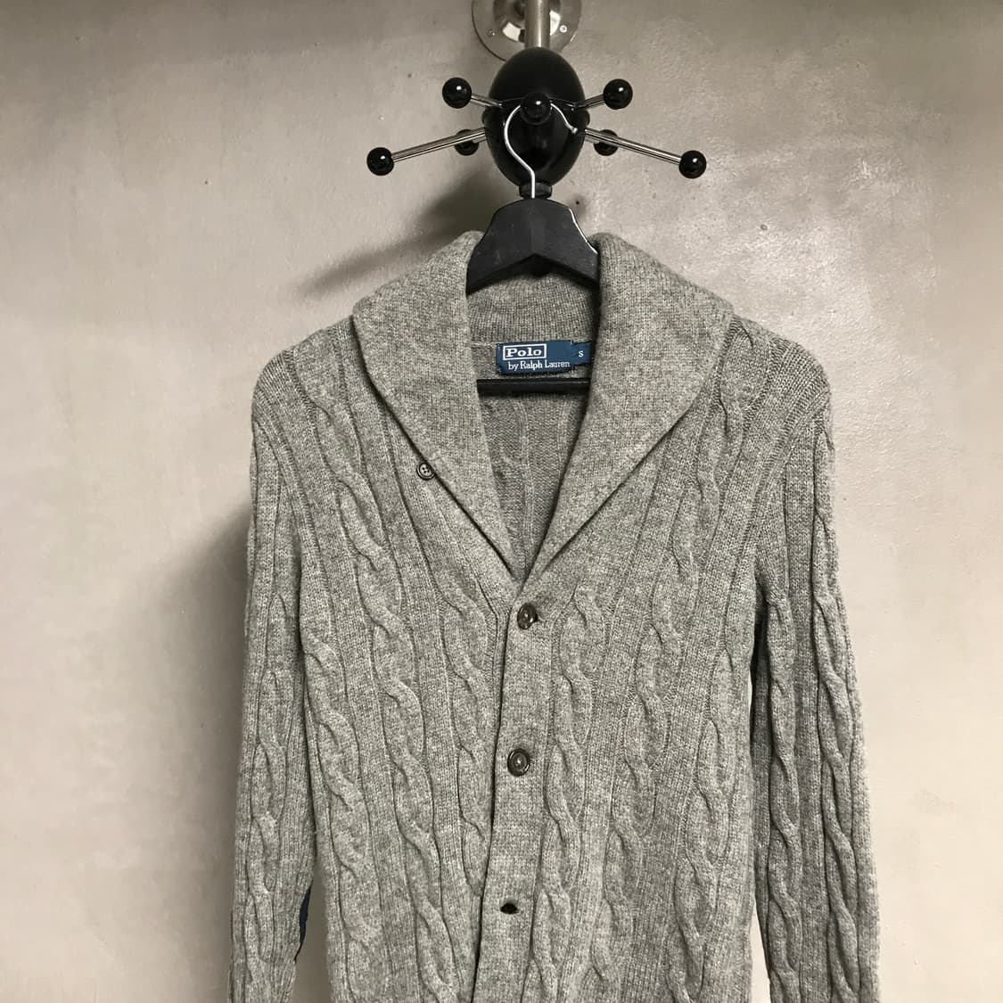 폴로 랄프로렌 엘보우 패치 숄카라 가디건 S 상품이미지2