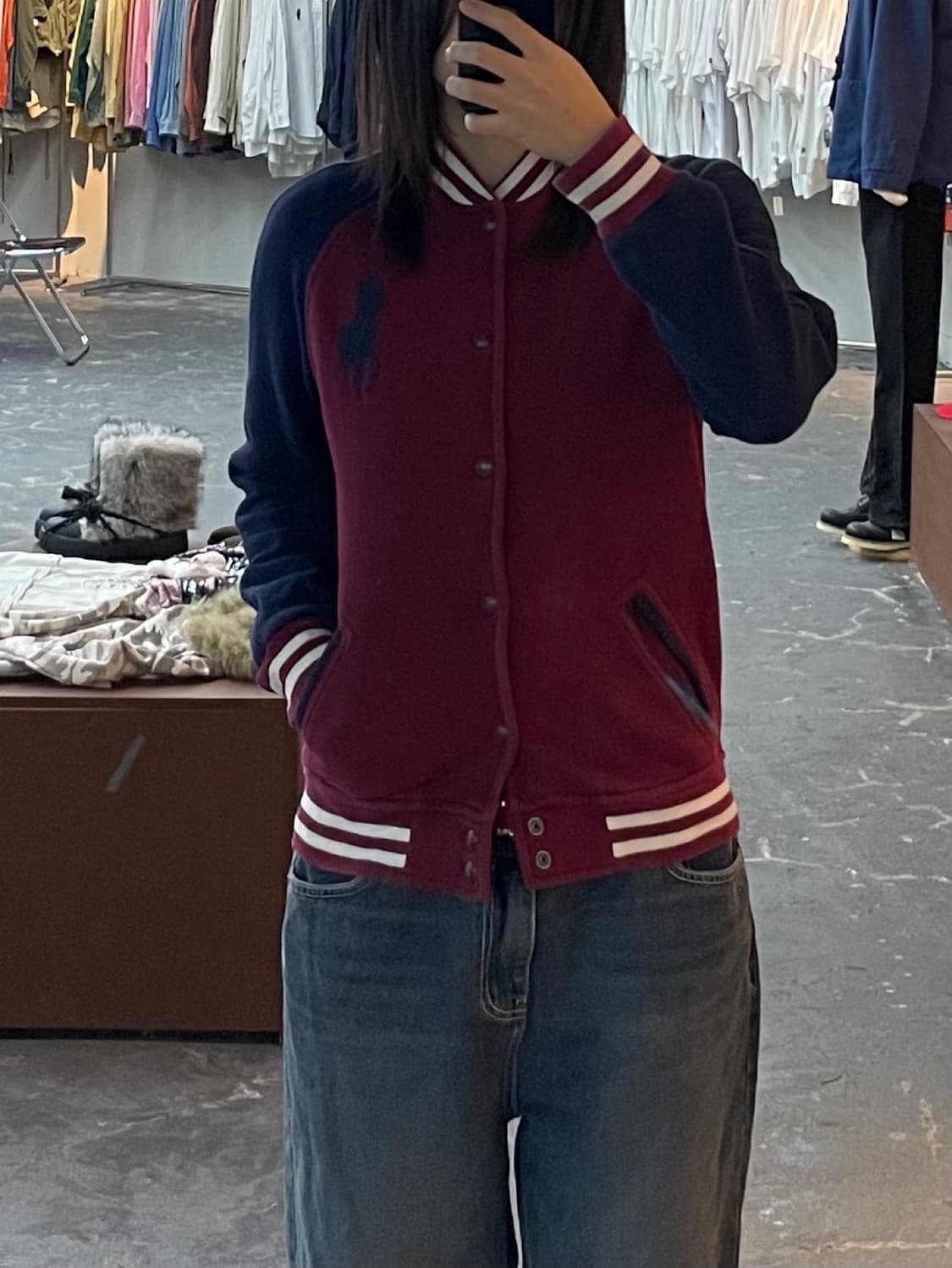 폴로랄프로렌 빅포니 배색 바시티 자켓 H1373 상품이미지1