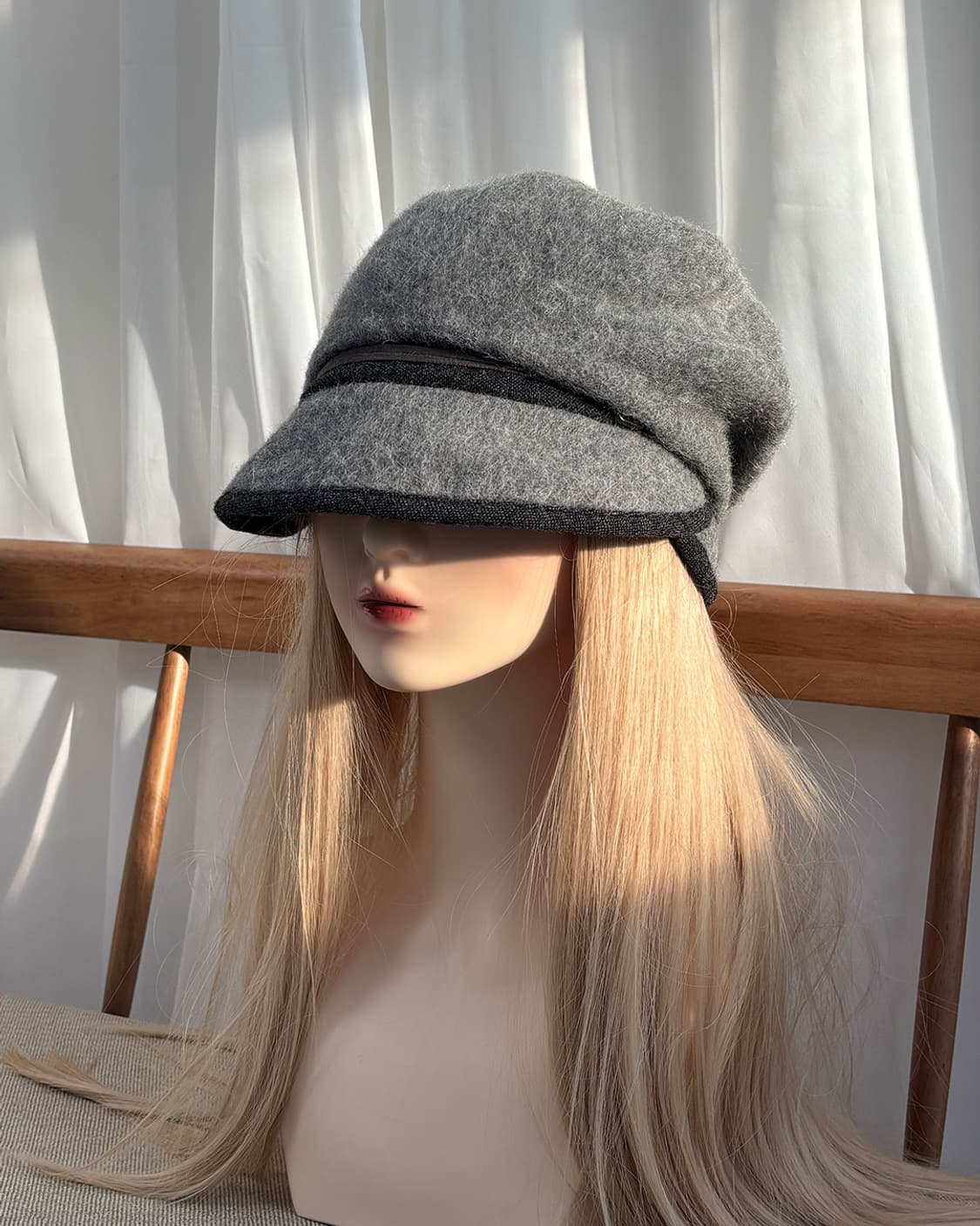 soft felt strap tuck wool hat 상품이미지1