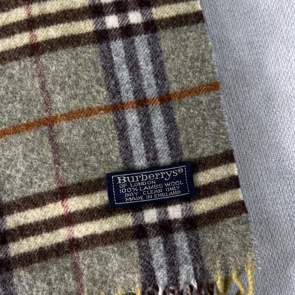 버버리 노바체크 램스울 그린 머플러  상품이미지3