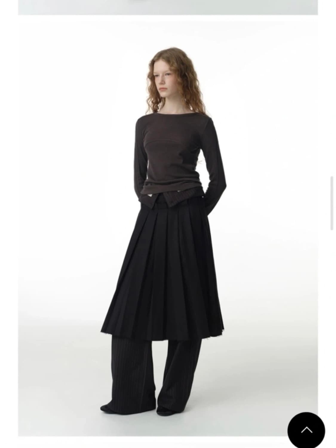 밀로 우먼 버클 플리츠 스커트 상품이미지2