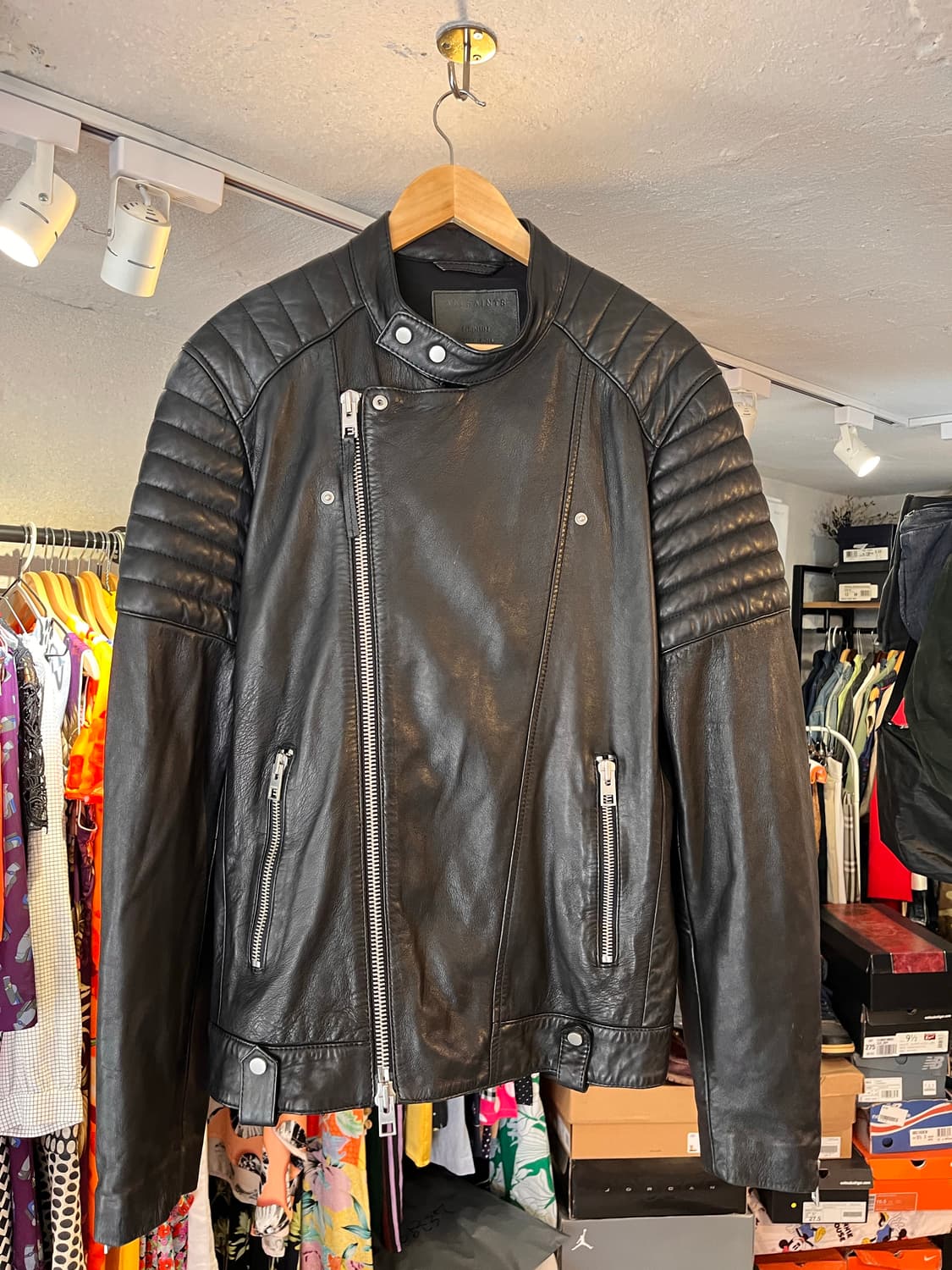 올세인츠 제스퍼 레더 바이커 자켓 상품이미지3