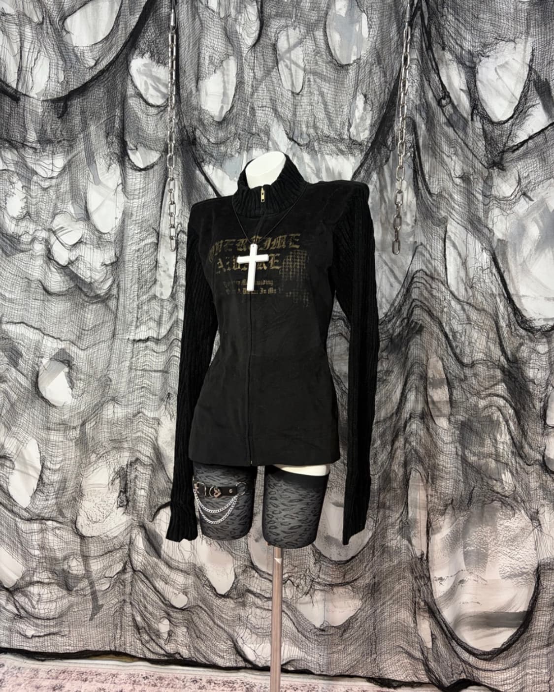 00's distorted  Velvet knit jersey 상품이미지2