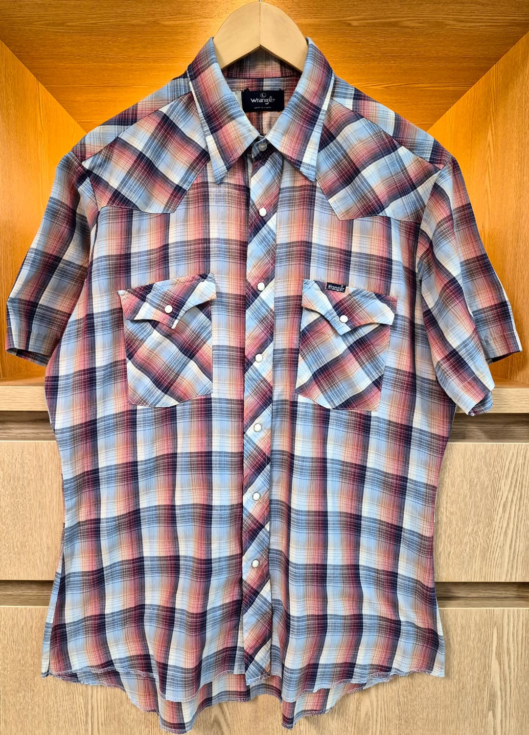 80s Wrangler Western Yoke Half Shirt (L) 상품이미지1