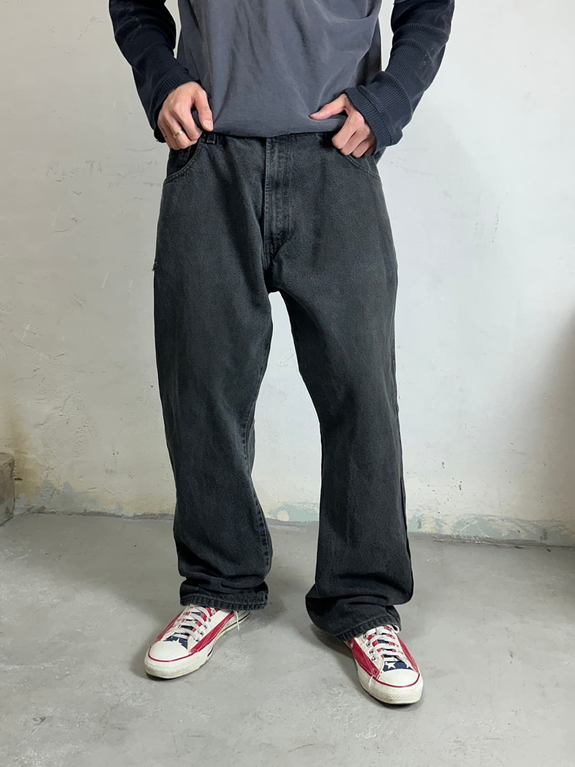 00's 리바이스 517 블랙 부츠컷 플레어진 상품이미지10