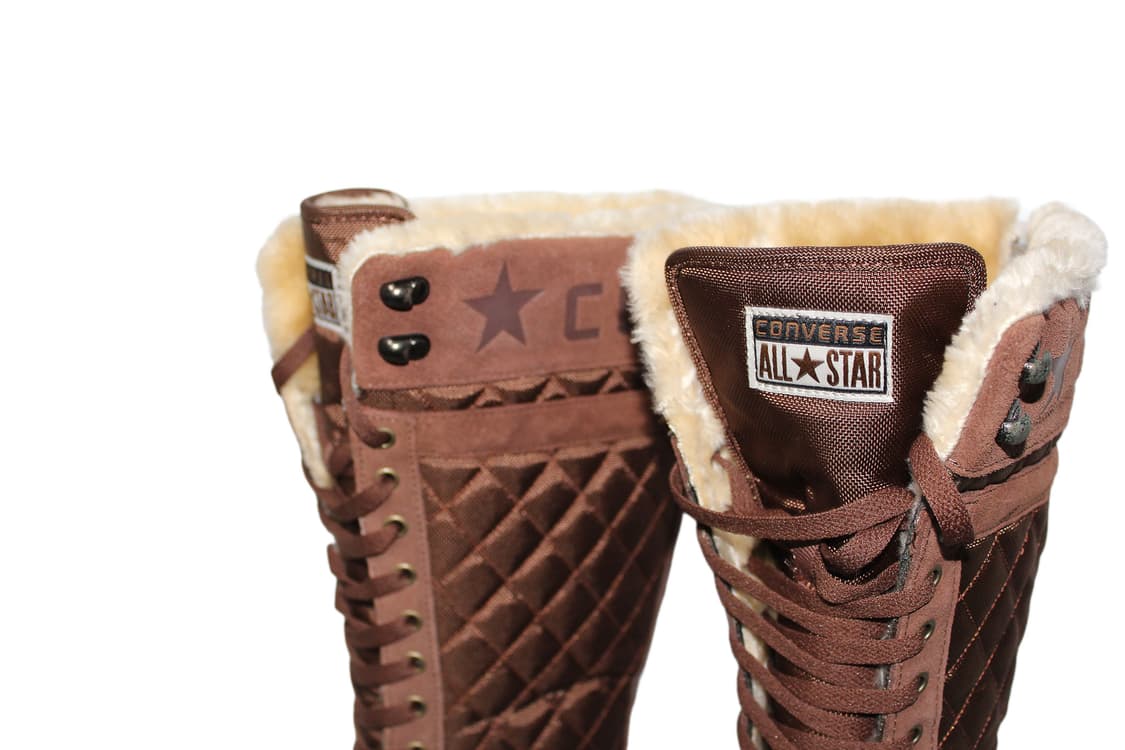 2000s Converse 컨버스 퍼 시어링 패널 롱 부츠 상품이미지2