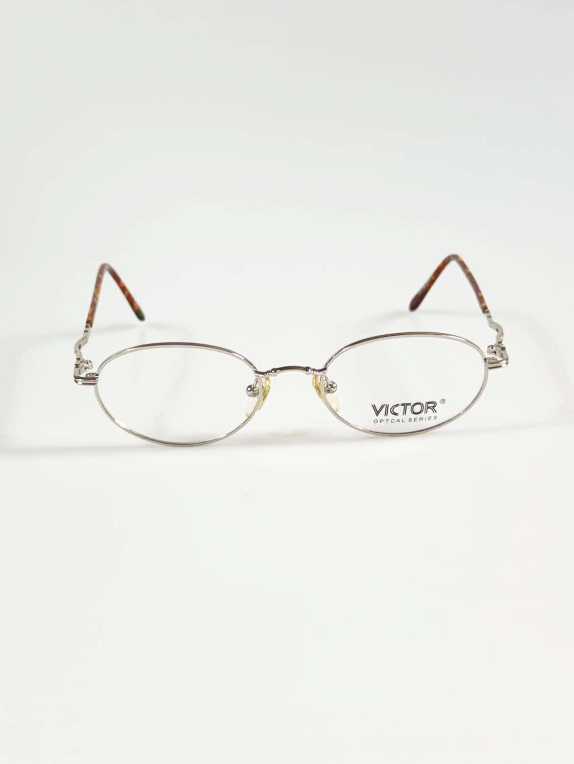 90s VICTOR 실버 메탈 슬림 오벌 프레임 빈티지 안경 상품이미지2