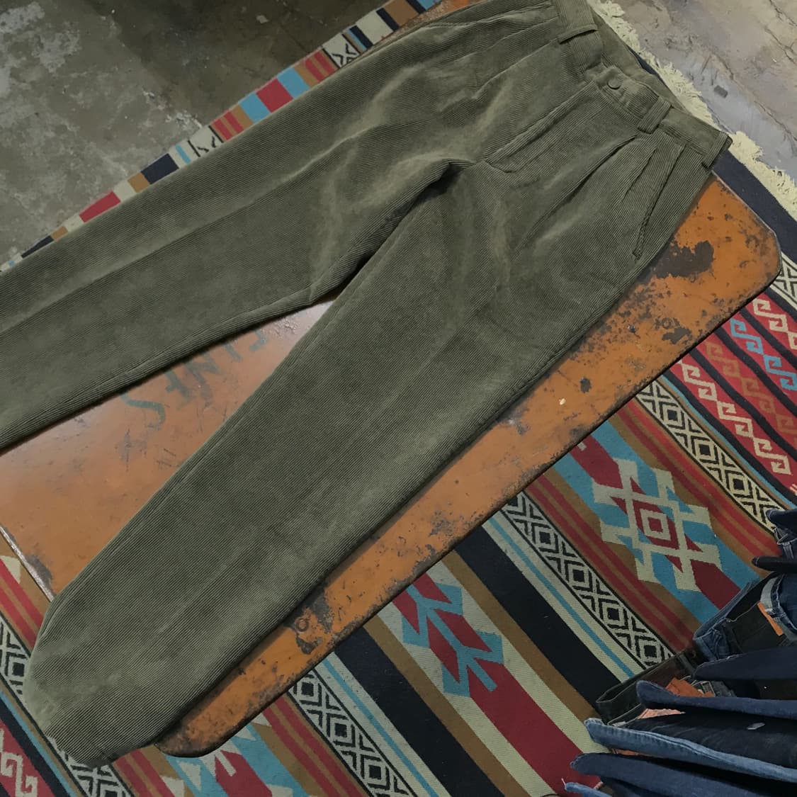VTG 빈티지 올리브 카키 코듀로이 기모 팬츠 허리 30 사이즈  상품이미지2