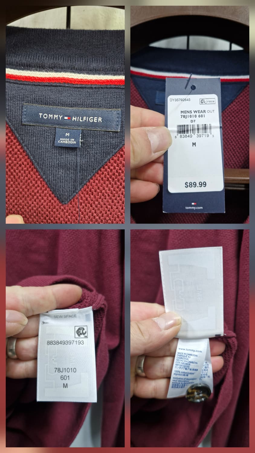 95M 타미힐피거 버건디 가디건. 상품이미지9