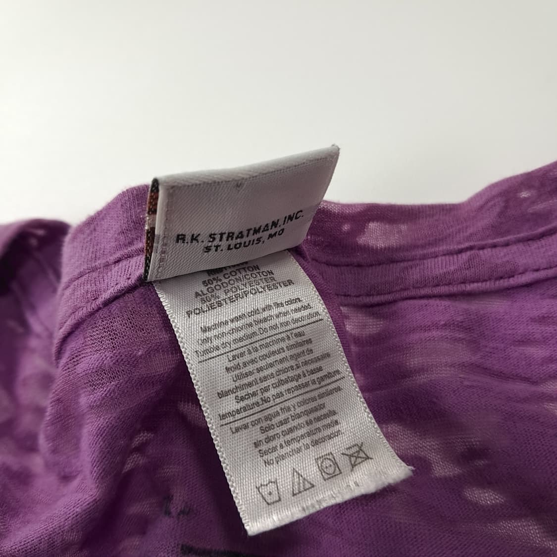 CK646 XL 할리데이비슨 미국판 번아웃글리터 퍼플 반팔 티셔츠 상품이미지4