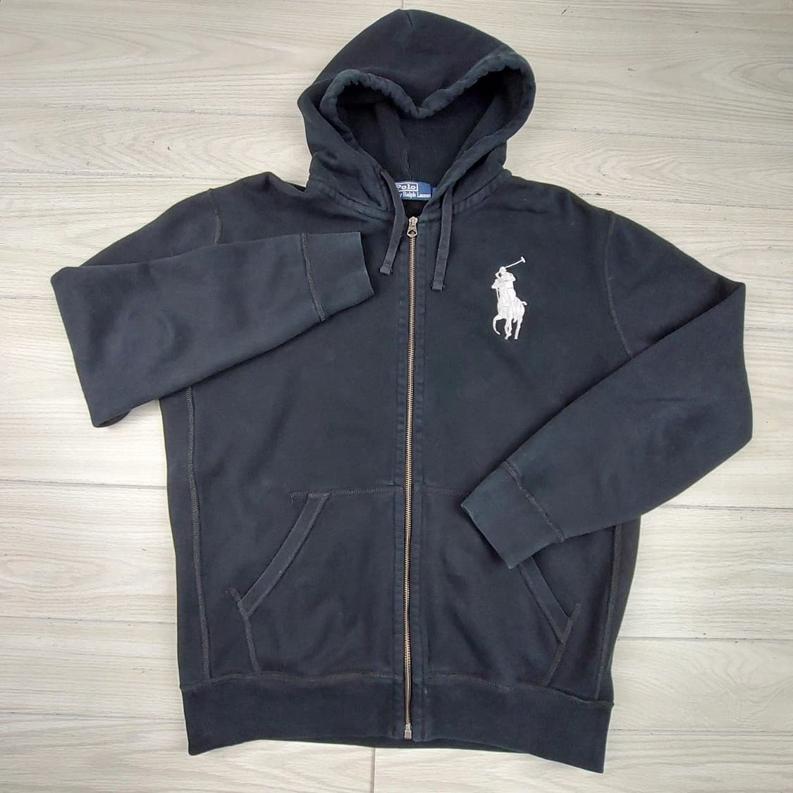 폴로 랄프로렌 빅포니 후드집업 블랙 상품이미지1