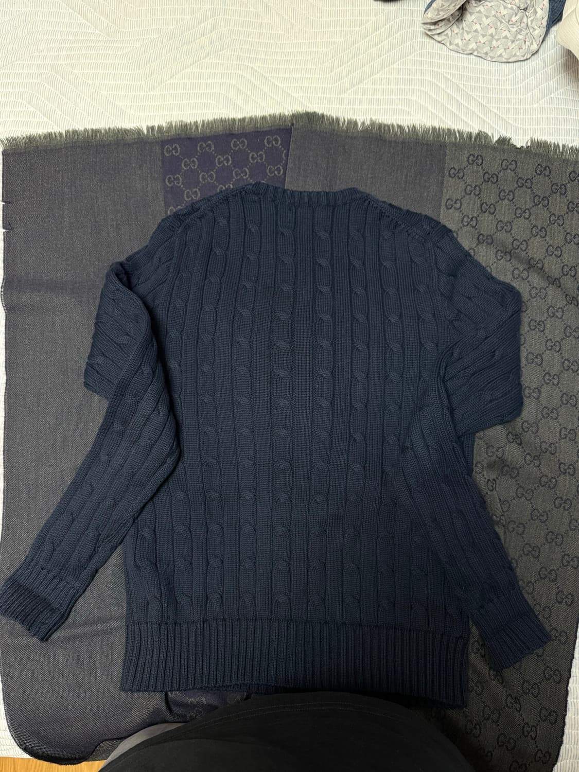 폴로 꽈배기 니트 (라운드 네이비) 상품이미지4