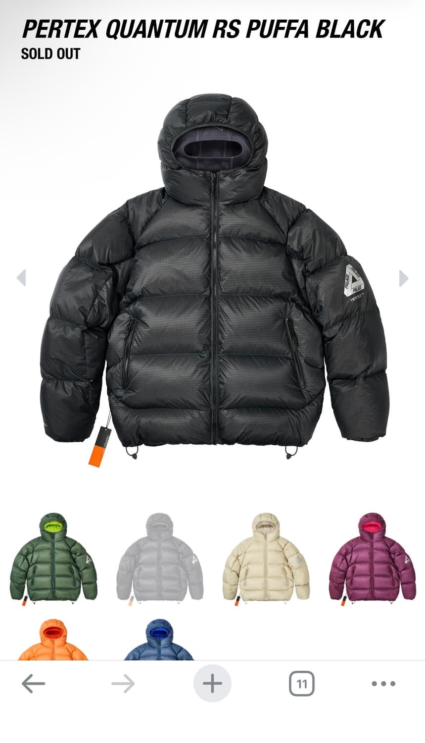 25fw 팔라스 바라클라바 패딩 L 상품이미지1