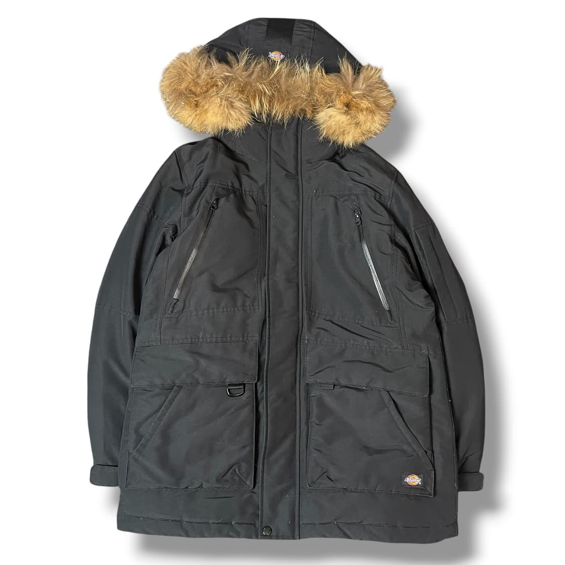 디키즈 라쿤털 후드 사이드로고 블랙 패딩 M 상품이미지1