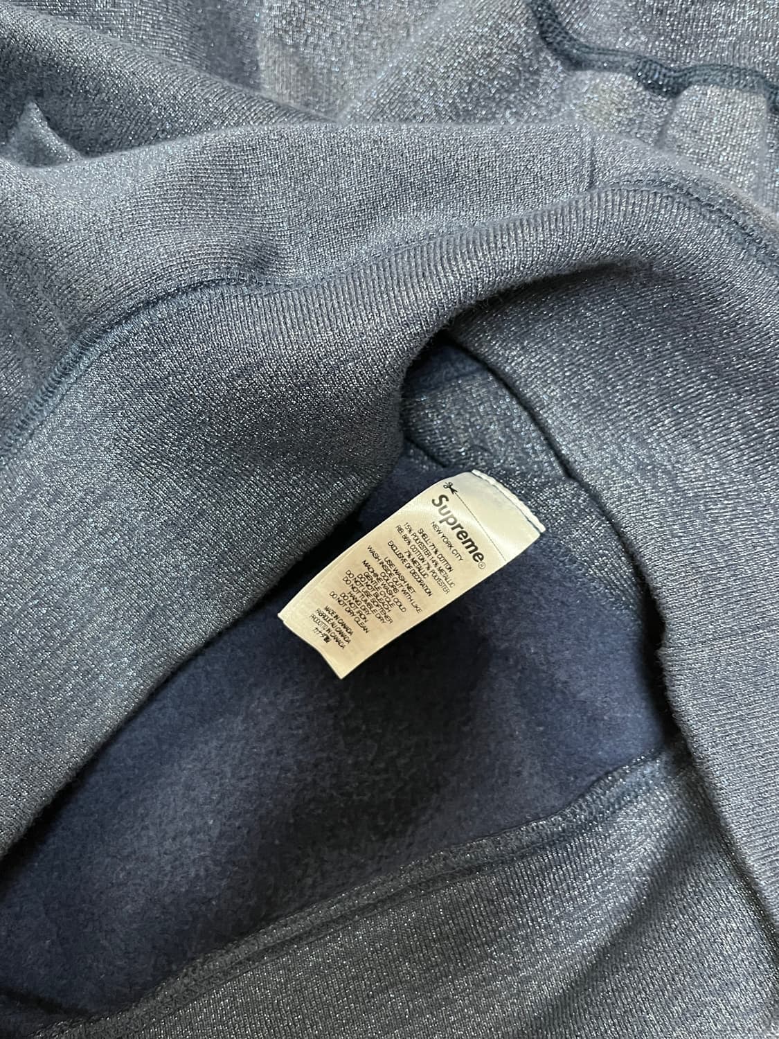 슈프림 23ss 아크 로고 글리터 후드 m 네이비 상품이미지3