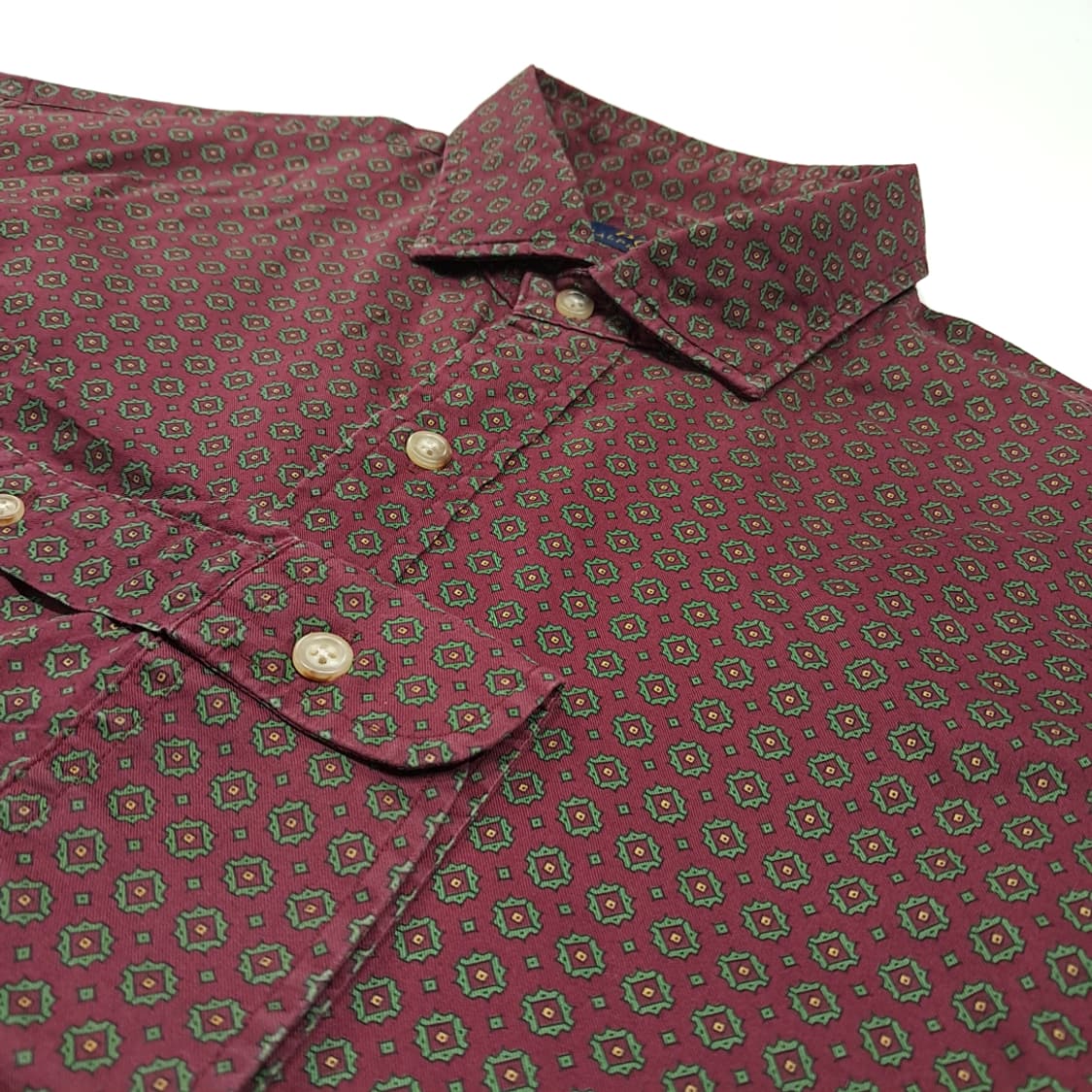 CK131 L 폴로 90s 메달리온 버건디 셔츠 남방 상품이미지4