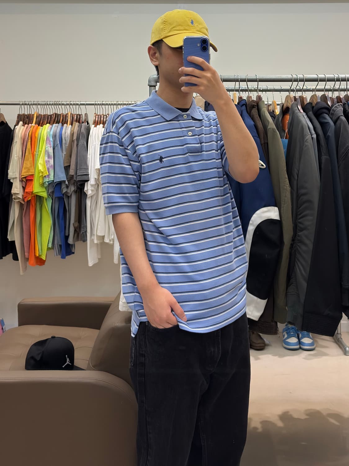 폴로 스트라이프 스카이블루 카라티 상품이미지9
