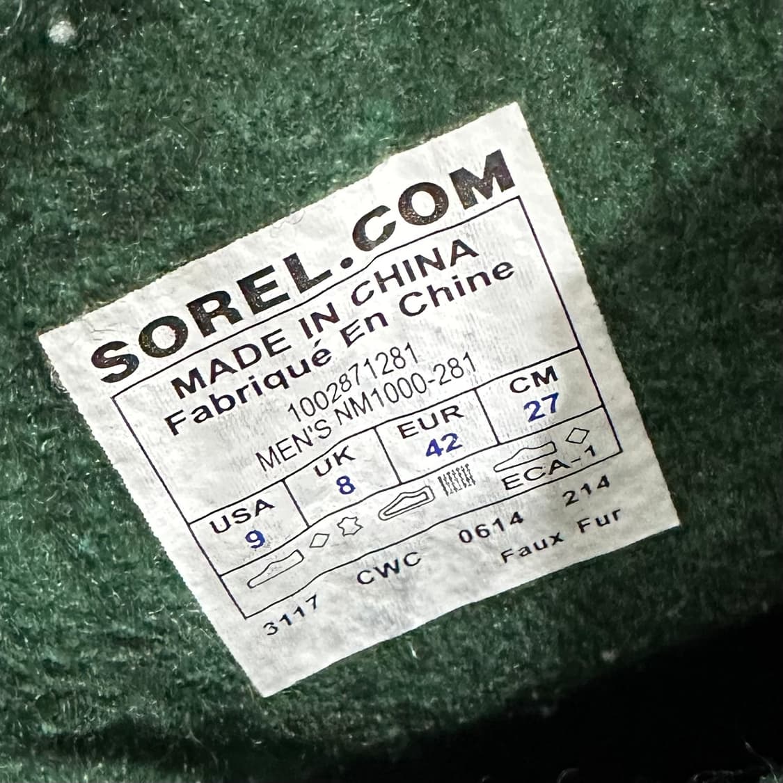 270) 소렐 방한화 남성 남자 방한부츠 카리부 베이지 상품이미지9
