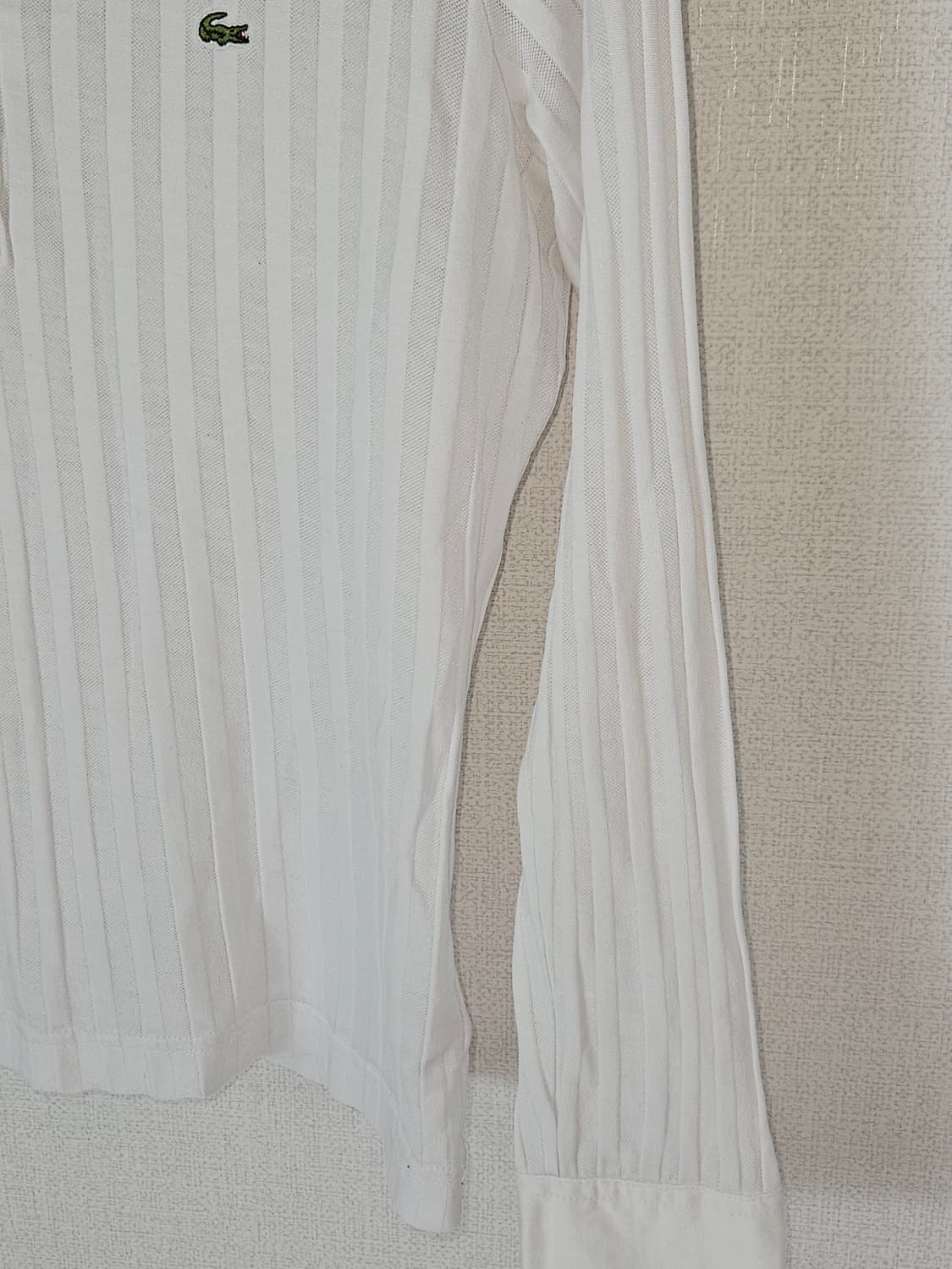 라코스테 우먼스 긴팔카라티 롱슬리브 시스루 크롭 탑 L 90 상품이미지3