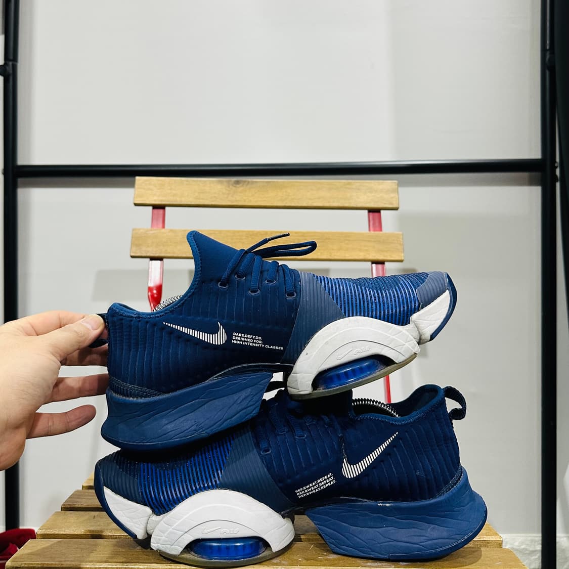 290) 나이키 운동화 남성 남자 신발 에어 줌 슈퍼랩 네이비 상품이미지8