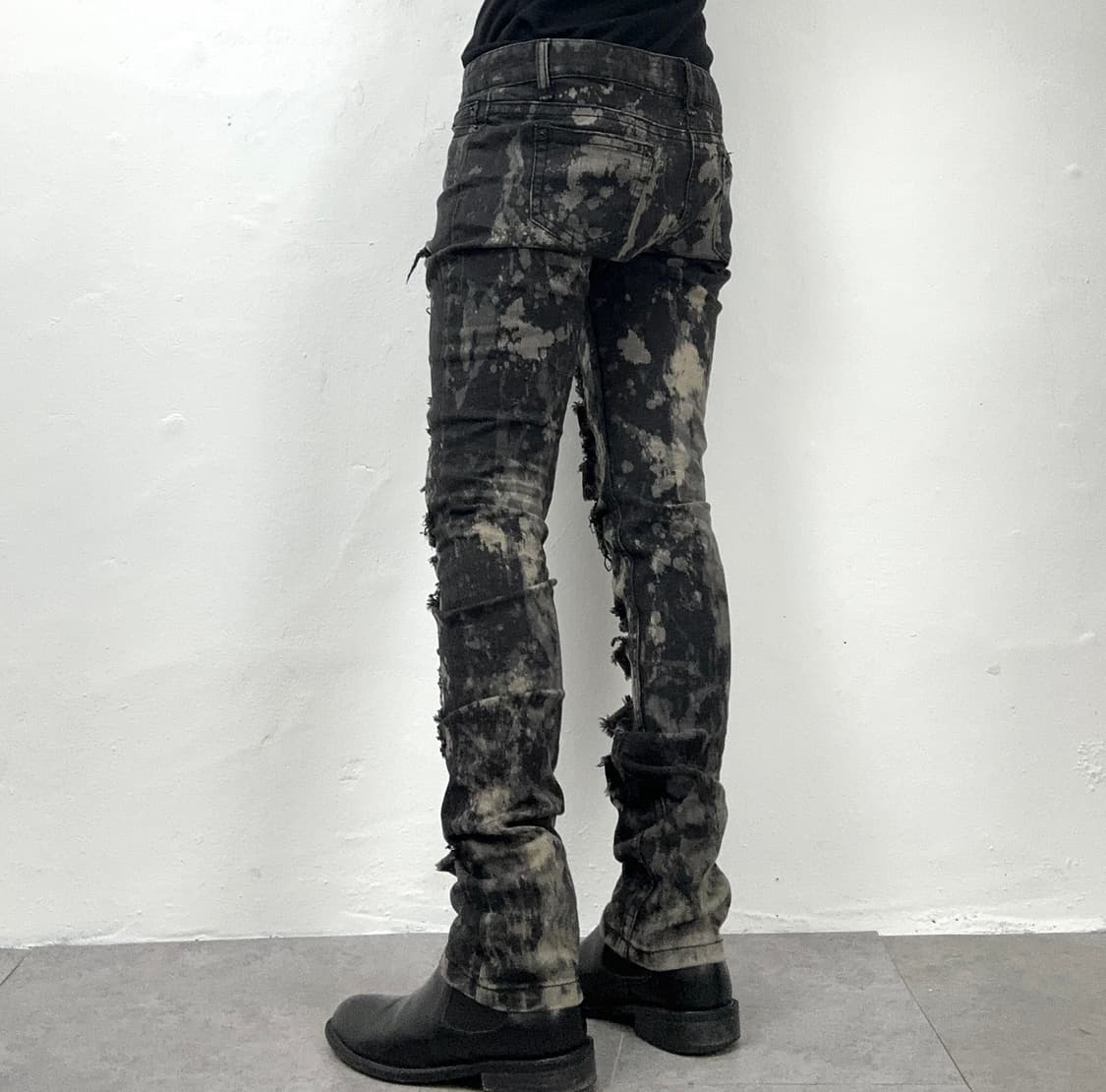 Bleach Splatter Destroyed Skinny Denim P 상품이미지3