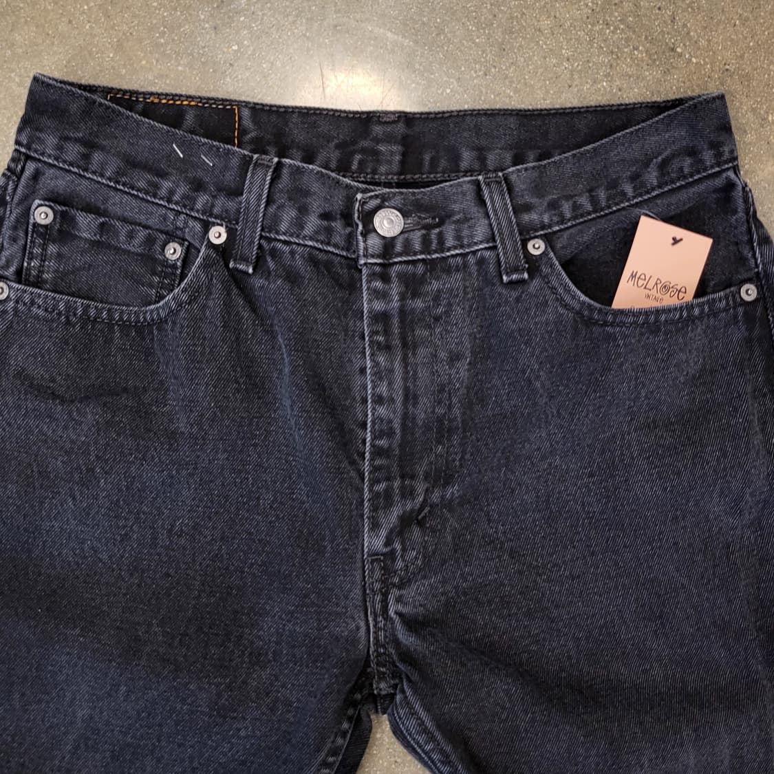 리바이스 505 블랙 데님 팬츠 상품이미지3