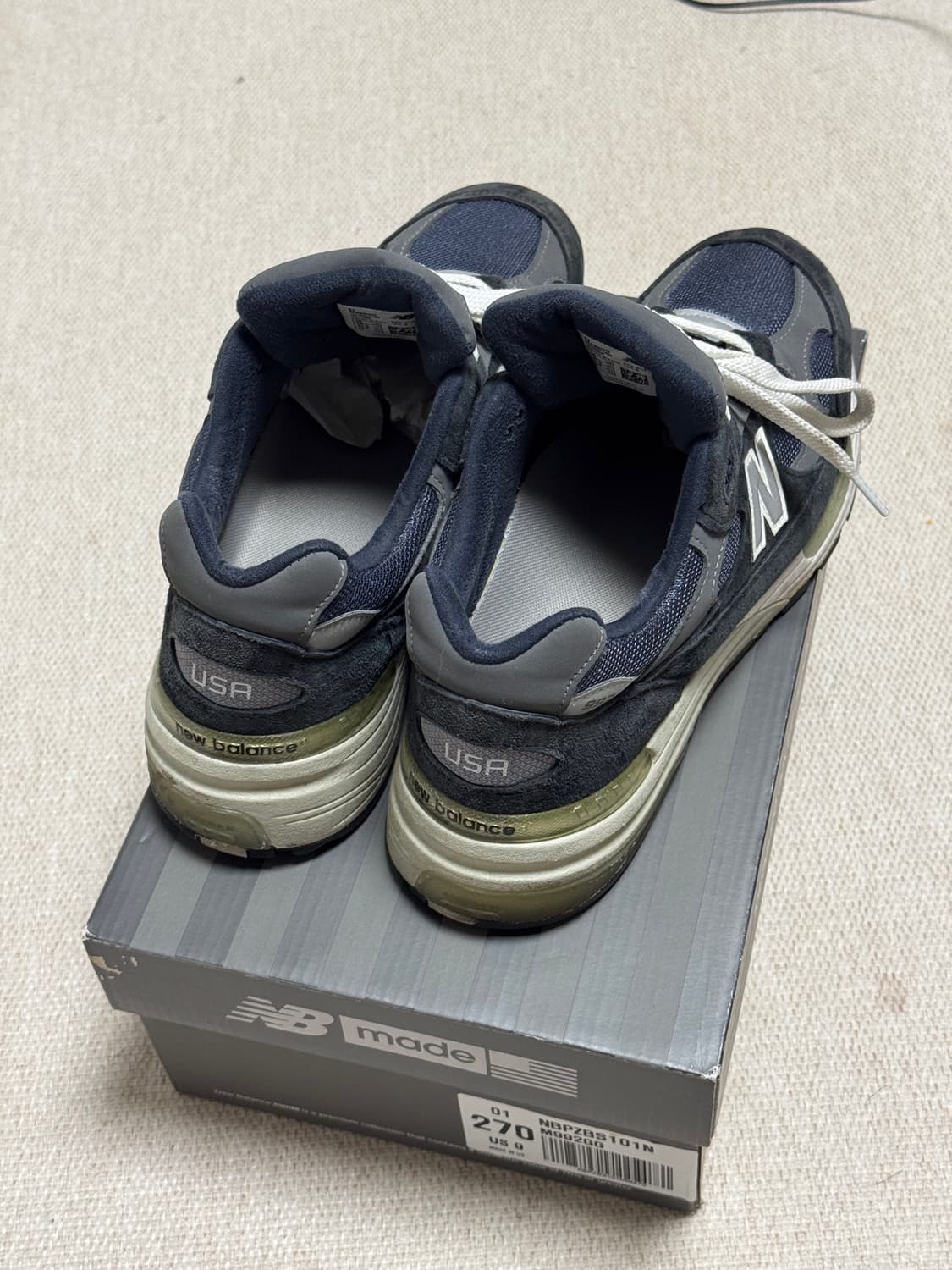 뉴발란스 992 네이비 270mm 상품이미지2