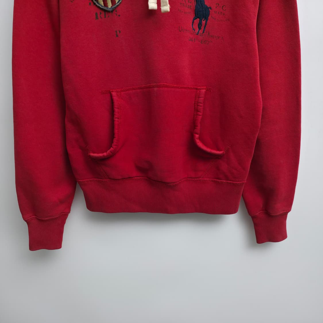 폴로 랄프로렌 빅포니 레드 빈티지 후드티 상품이미지3