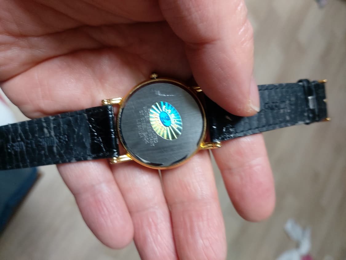 LANGS 쿼츠 금장 남성 가죽 시계 상품이미지3