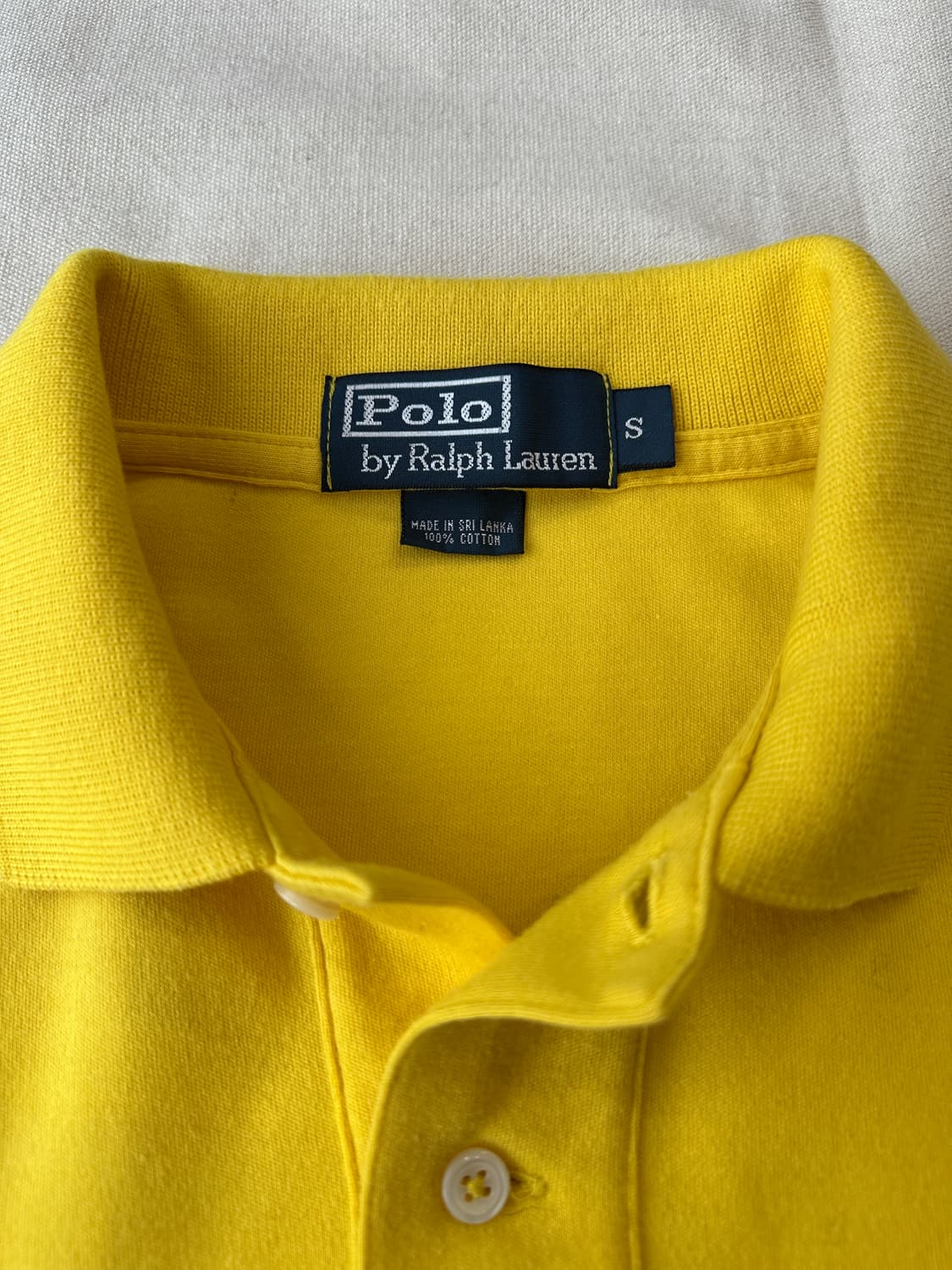 폴로 랄프로렌 피케 반팔 카라티 옐로 S 상품이미지7