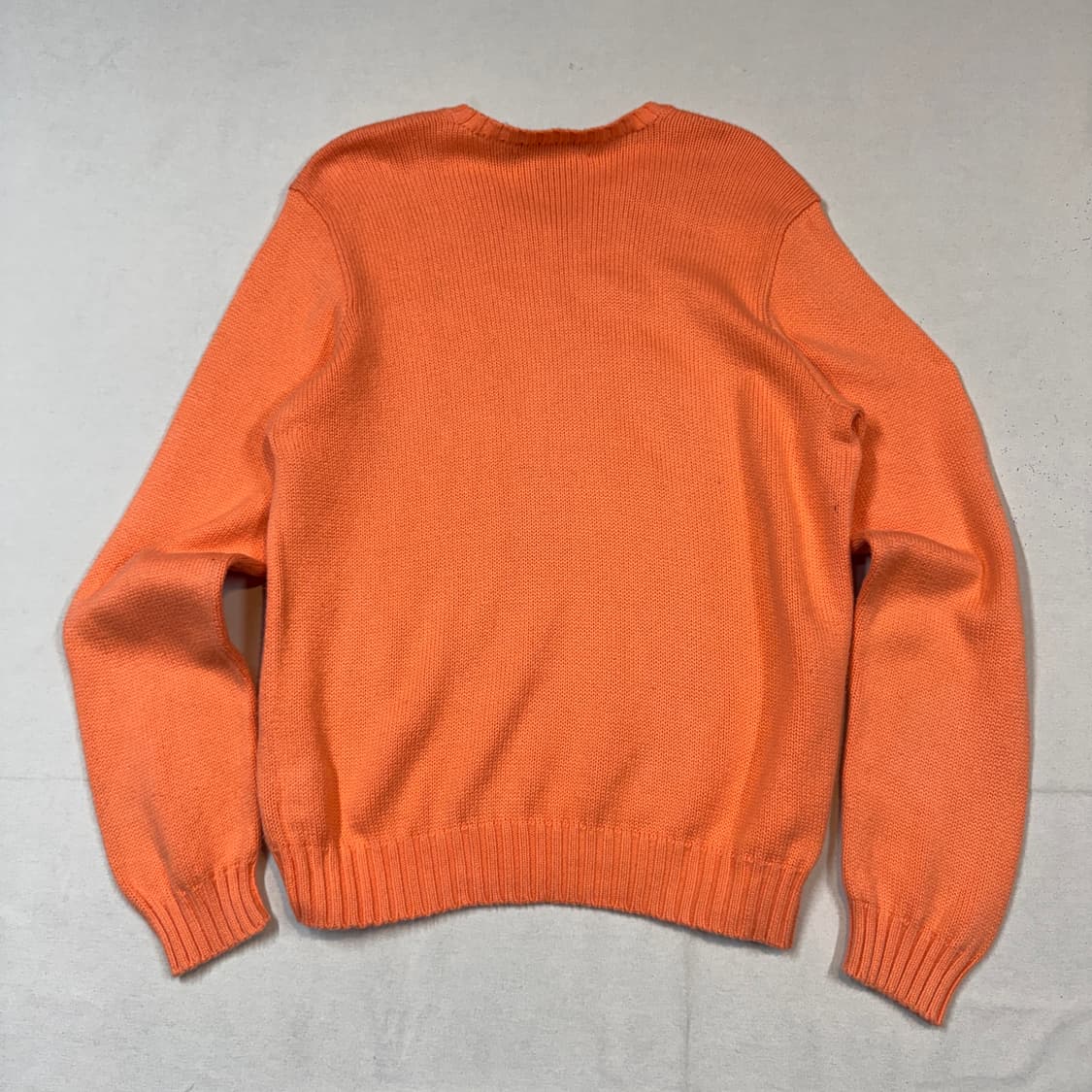 XL) 폴로 랄프로렌 헤비코튼 라운드넥 니트 오렌지/주황 상품이미지5